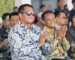 Bupati Bantaeng, Uji Nurdin saat bersama Bupati Kabupaten Bone, Andi Asman Sulaiman di Harkopnas, di Jeneponto.