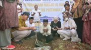 Wakil Wali Kota Makassar, Aliyah Mustika Ilham, menghadiri sekaligus melakukan peletakan batu pertama pembangunan Masjid Al-Hafidz yang digagas oleh Alumni Fakultas Pertanian Universitas Hasanuddin (Unhas), Jumat (29/8/2025).
