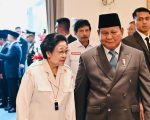 Presiden RI Prabowo Subianto dan Ketum DPP PDI Perjuangan Megawati Sukarnoputri.