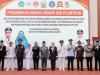 Gubernur Sulsel Andi Sudirman Sulaiman melantik Naili Trisal sebagai Wali Kota Palopo dan Akhmad Syarifuddin Daud sebagai Wakil Wali Kota Palopo