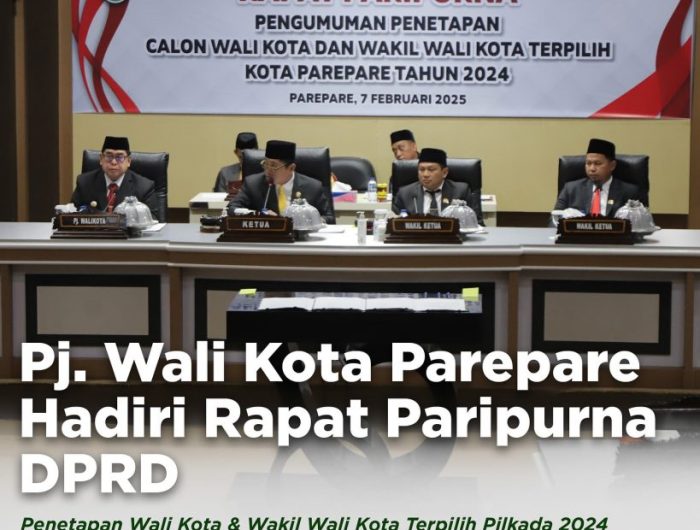 Pj. Wali Kota Parepare Hadiri Rapat Paripurna DPRD