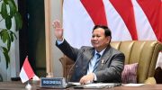 Presiden RI Prabowo Subianto saat hadir secara virtual bersama BRICS.