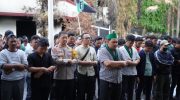 Ketua Badko HMI Sulsel, Asrullah Dimas saat bersama Ketua DPRR Sulsel, Andi Rahmatika Dewi, Ketua DPRD Kota Makassar, Supratman dan Kapolrestabes Makassar Kombes Arya Perdana dan seluruh kader HMI se-Sulsel.