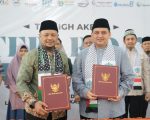 Wali Kota Makassar, Munafri Arifuddin, menghadiri Tabligh Akbar sekaligus melepas ratusan alumni Sekolah Da’i dan Institut Agama Islam (IAI) STIBA Makassar dalam program Tebar Da’i Nusantara, Minggu (7/9/2025).