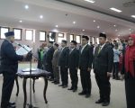 Wali Kota Makassar, Munafri Arifuddin saat melantik 9 pejabat eselon II di lingkungan Pemkot Makassar.