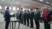Wali Kota Makassar, Munafri Arifuddin saat melantik 9 pejabat eselon II di lingkungan Pemkot Makassar.