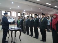 Wali Kota Makassar, Munafri Arifuddin saat melantik 9 pejabat eselon II di lingkungan Pemkot Makassar.