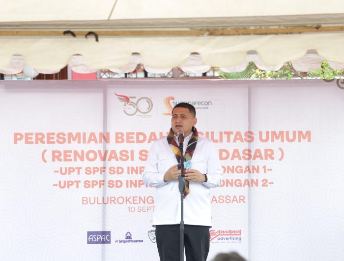 Wali Kota Makassar, Munafri Arifuddin, meresmikan hasil renovasi SD Inpres Pagandongan I dan II, Selasa (09/09/2025).