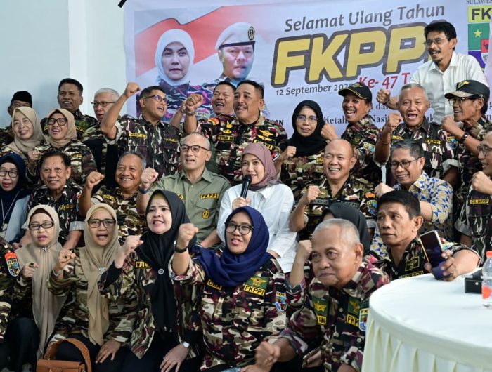 Wakil Wali Kota Makassar sekaligus Ketua FKPPI Sulawesi Selatan, Aliyah Mustika Ilham, memimpin peringatan HUT ke-47 Forum Komunikasi Putra Putri Purnawirawan TNI-Polri (FKPPI) yang digelar di Rumah Jabatan Wakil Wali Kota Makassar, Jumat (12/9/2025).