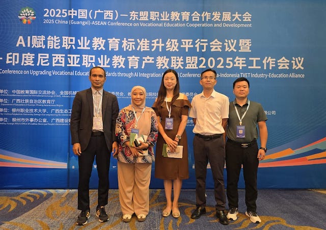 PNUP hadiri 2025 China-ASEAN Conference on Upgrading Vocational Education Standards through IA Integration & Annual Conference of China-Indonesia TVET Industry Education Alliance yang berlangsung di Tiongkok, 14–21 September 2025.