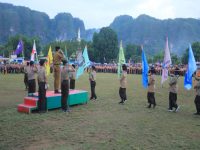 Kwartir Cabang Gerakan Pramuka Kabupaten Pangkep menggelar Apel Besar peringatan HUT ke-64 Pramuka