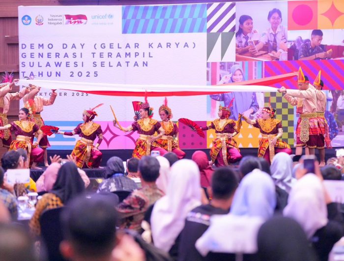Sekretaris Daerah Provinsi Sulawesi Selatan, Jufri Rahman, mewakili Gubernur Andi Sudirman Sulaiman, membuka kegiatan Demo Day (Gelar Karya) Remaja Program Generasi Terampil Sulawesi Selatan di Four Points Hotel by Sheraton Makassar, Kamis, 23 Oktober 2025.