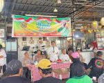 Dit Intelkam Polda Sulsel dan komunitas ojol yang digelar di Warung Ayam Goreng Ujungpandang, Jalan Kakatua, Makassar, Senin 20 Oktober 2025, pagi.