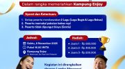 Pemerintah Kota Parepare kembali menggelar kegiatan kreatif bertajuk Kampung Enjoy sebagai strategi untuk menggerakkan ekonomi warga, khususnya pelaku Usaha Mikro, Kecil, dan Menengah (UMKM), di kawasan eks Pasar Seni, Jalan Mattirotasi, Sabtu (8/11/2025).