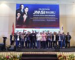 Sekretaris Daerah Provinsi Sulawesi Selatan, Jufri Rahman menghadiri pelantikan Jaringan Media Siber Indonesia (JMSI) Provinsi Sulawesi Selatan Periode 2025-2030 di Hotel Claro Makassar, Sabtu 15 November 2025.