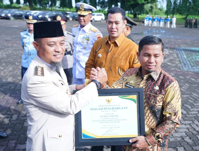 Pemerintah Kota Parepare kembali menorehkan prestasi membanggakan di tingkat Provinsi Sulawesi Selatan.
