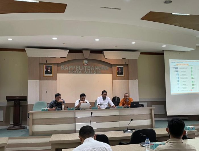 Badan Perencanaan Pembangunan, Penelitian dan Pengembangan Daerah (Bappelitbangda) Provinsi Sulawesi Selatan menyelenggarakan Forum Koordinasi Evaluasi Pencapaian Indikator Makro Pembangunan Daerah Provinsi Sulawesi Selatan Tahun 2025, Selasa, 24 Desember 2025.