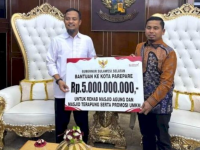 Terima Bantuan Rp5 Miliar, Wali Kota Tasming Hamid Apresiasi Dukungan Pemprov Sulsel bagi Pembangunan Parepare