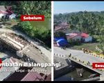 Gubernur Sulawesi Selatan, Andi Sudirman Sulaiman meresmikan Jembatan Sungai Balampangi yang terletak di Desa Bua, Kecamatan Tellu Limpoe, Kabupaten Sinjai, Sabtu (31/1/2026).