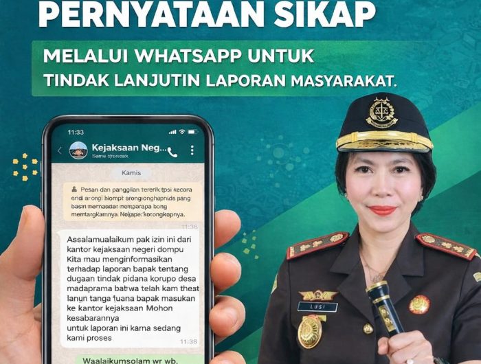 Dugaan Penyimpangan Dana Desa Madaprama 2021–2025 Dilaporkan, Kejari Dompu Siap Tindak Lanjut 13 Desakan publik terhadap penegakan hukum atas dugaan penyimpangan Dana Desa Madaprama Tahun Anggaran 2021–2025 kian menguat. Kejaksaan Negeri Dompu menyatakan akan menindaklanjuti laporan resmi yang dilayangkan oleh pemuda Desa Madaprama pada 4 Februari 2026.