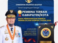 Gubernur Sulsel Terima Penghargaan Pembina Terbaik Pengelolaan Sampah 2026 32 Provinsi Sulawesi Selatan kembali menerima penghargaan bergengsi nasional dalam pengelolaan sampah oleh Kementerian Lingkungan Hidup RI.