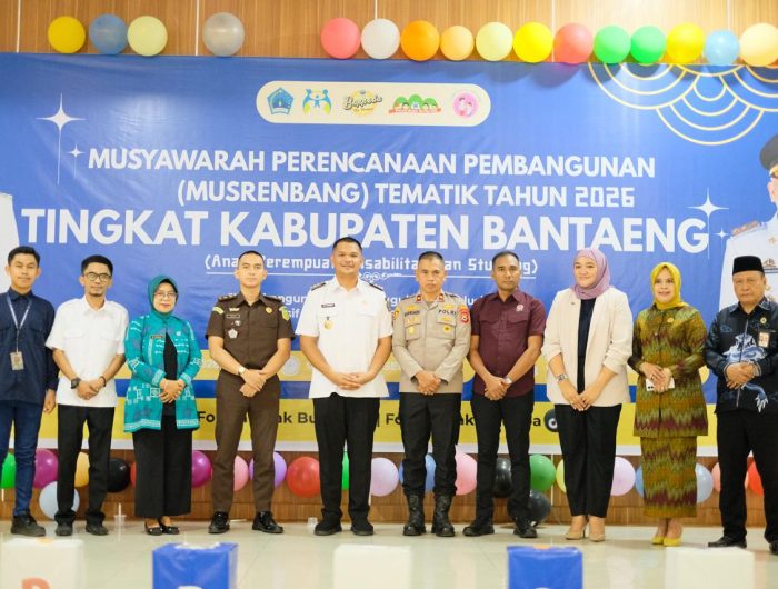 Bupati Bantaeng, Muh.Fathul Fauzy Nurdin, menghadiri sekaligus membuka secara resmi Musyawarah Perencanaan Pembangunan (Musrenbang) Tematik Tahun 2026 Tingkat Kabupaten Bantaeng, yang Berlangsung di Gedung Balai Kartini, Rabu 1 April 2026.