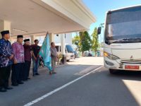Wakil Bupati Bantaeng, H.Sahabuddin, menghadiri sekaligus melepas secara resmi Kafilah Kabupaten Bantaeng untuk mengikuti Musabaqah Tilawatil Qur’an (MTQ) XXXIV Tingkat Provinsi Sulawesi Selatan, yang berlangsung di Ruang Pola Kantor Bupati Bantaeng, Sabtu (11/4/2026).