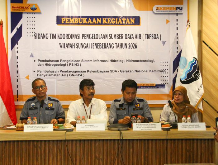 Pemerintah Provinsi Sulawesi Selatan memperkuat integrasi pengelolaan sumber daya air melalui Sidang Tim Koordinasi Pengelolaan Sumber Daya Air (TKPSDA) Wilayah Sungai Jeneberang Tahun 2026. Forum ini menjadi langkah strategis untuk menyelaraskan kepentingan lintas sektor dan wilayah dalam menjaga keberlanjutan air sebagai sumber daya vital pembangunan.
