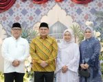 Wali Kota Appi bersama Ketua TP PKK Kota Makassar, Melinda Aksa saat gelar open house Hari Raya Iduladha 1447 Hijriah di Rumah Jabatan (Rujab) Wali Kota Makassar, Rabu 27 Mei 2026. (Foto: Dok Ist).