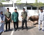 Wali Kota Makassar, Appi bersama jajaran SKPD, tergabung dalam Dewan Pengurus KORPRI Kota Makassar, melaksanakan penyembelihan hewan kurban di kawasan Balai Kota Makassar, Kamis 28 Mei 2026.