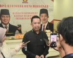 Partai Gerindra Kota Makassar melaksanakan penyembelihan hewan kurban dalam rangka perayaan Iduladha di Sekretariat DPC Gerindra, Jalan Raya Pendidikan, Jumat (29/5/2026).