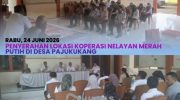 Pemerintah terus memperkuat sektor kelautan dan perikanan melalui Program Kampung Nelayan Merah Putih (KNMP) yang digagas Kementerian Kelautan dan Perikanan (KKP). Sebagai bentuk komitmen tersebut, dilaksanakan penyerahan lokasi pembangunan Kampung Nelayan Merah Putih di Desa Pajukukang, Kecamatan Pajukukang, Kabupaten Bantaeng, Rabu (24/6/2026).
