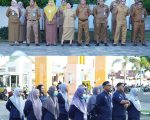 RSUD Andi Makkasau melaksanakan apel pagi yang dipimpin oleh Wakil Direktur Bidang Pelayanan, drNur Hamidah Aslan, Selasa, 2 Juni 2026.