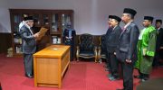 Wakil Bupati Bantaeng, H. Sahabuddin melantik Muh. Rivai Nur sebagai Kepala Badan Pendapatan Daerah (Bapenda), di Kantor Bupati Bantaeng, Rabu, 3 Juni 2026.