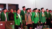 Gubernur Sulawesi Selatan, Andi Sudirman Sulaiman, menghadiri pelantikan Pengurus Dewan Pimpinan Wilayah (DPW) Partai Persatuan Pembangunan (PPP) Sulawesi Selatan periode 2026-2031 yang dirangkaikan dengan Musyawarah Kerja Wilayah (Muskerwil) I PPP Sulsel di Hotel Claro Makassar, Sabtu (20/6/2026).