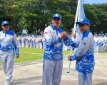 Bupati Bantaeng, M. Fathul Fauzy Nurdin melepas kontingen Pekan Olahraga dan Seni Pelajar (Porsenijar) Persatuan Guru Republik Indonesia (PGRI) Bantaeng, di Lapangan Seruni, Senin, 29 Juni 2026.