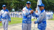 Bupati Bantaeng, M. Fathul Fauzy Nurdin melepas kontingen Pekan Olahraga dan Seni Pelajar (Porsenijar) Persatuan Guru Republik Indonesia (PGRI) Bantaeng, di Lapangan Seruni, Senin, 29 Juni 2026.