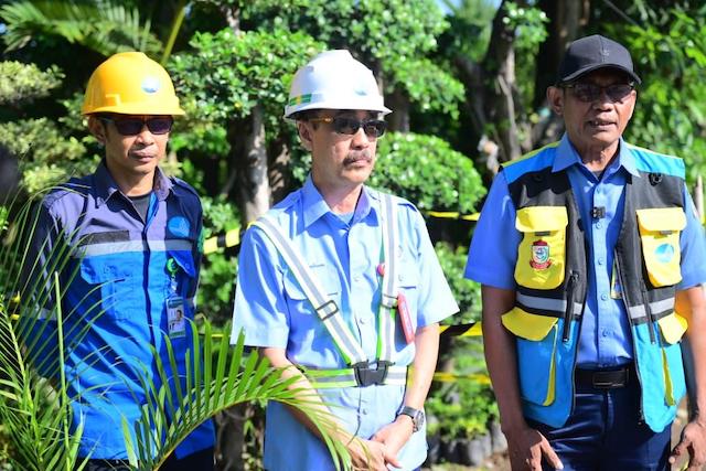 Plt Direktur Utama Perumda Air Minum Kota Makassar, Andi Syahrum saat tinjau IPA 4 Maccini Sombala di Jalan Danau Tanjung Bunga, Senin 8 Juni 2026.