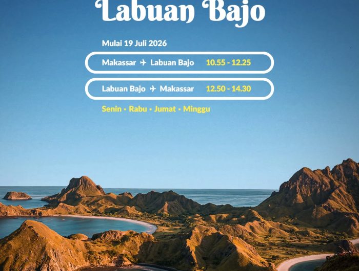 Labuan Bajo Kini Semakin Dekat, Wings Air Buka Rute Makassar–Labuan Bajo 13 Kabar baik bagi masyarakat Indonesia Timur. Wings Air resmi menghadirkan rute penerbangan Makassar–Labuan Bajo, sehingga akses menuju salah satu destinasi wisata unggulan Indonesia kini menjadi lebih mudah, cepat, dan nyaman.