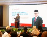 Sekretaris Daerah Provinsi Sulawesi Selatan, Jufri Rahman, membuka Sosialisasi Peraturan Menteri Dalam Negeri (Permendagri) Nomor 18 Tahun 2025 tentang Pedoman Pembentukan, Organisasi, dan Tata Kerja Badan Penanggulangan Bencana Daerah (BPBD).