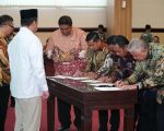 Wali Kota Parepare, Tasming Hamid, menghadiri Rapat Koordinasi (Rakor) Penetapan Lahan Pertanian Pangan Berkelanjutan (LP2B) Provinsi Sulawesi Selatan Tahun 2026 yang digelar di Ruang Rapat Kantor Gubernur Sulawesi Selatan, Kamis (9/7/2026).
