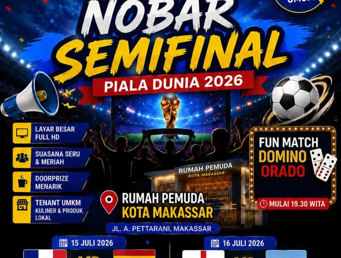 DPD KNPI Kota Makassar sangat antusias menyaksikan laga laga akhir Piala Dunia 2026 yang saat ini telah memasuki babak semi final.