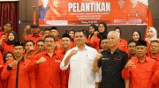 Bupati Baanteng, M. Fathul Fauzy Nurdin siap membesarkan PDI Perjuangan (PDIP). Komitmen tersebut disampaikan dihadapan Ketua Ketua DPD PDI Perjuangan Sulsel, Andi Ridwan Wittiri (ARW) saat menghadiri Pelantikan Pengurus Anak Cabang PDIP Bantaeng, di Hotel Kirei Bantaeng, Rabu, (29/9/2026).