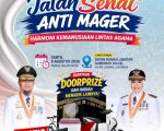 Pemerintah Provinsi Sulawesi Selatan bekerja sama dengan Forum Kemanusiaan Lintas Agama (FKLA) Sulawesi Selatan akan menggelar Jalan Sehat Anti Mager bertajuk “Harmoni Kemanusiaan Lintas Agama”.