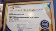 Kota Parepare kembali meraih penghargaan Indentitas Kependudukan Digital (IKD) Dinas Kependudukan dan Catata Sipil (Disdukcapil) Prima Award 2026.