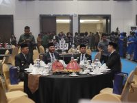 Wali Kota Parepare, Tasming Hamid, menghadiri Tasyakuran Satu Tahun Komando Daerah TNI Angkatan Laut (Kodaeral) yang digelar di Hotel Claro Makassar, Jalan AP Pettarani, Senin (10/8/2026).