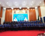 Sekretaris Daerah Provinsi Sulawesi Selatan sekaligus Ketua Dewan Pengurus KORPRI Sulsel, Jufri Rahman, mengukuhkan dan melepas kafilah Sulawesi Selatan yang akan mengikuti Musabaqah Tilawatil Qur’an (MTQ) VIII KORPRI Tingkat Nasional 2026.