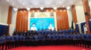Sekretaris Daerah Provinsi Sulawesi Selatan sekaligus Ketua Dewan Pengurus KORPRI Sulsel, Jufri Rahman, mengukuhkan dan melepas kafilah Sulawesi Selatan yang akan mengikuti Musabaqah Tilawatil Qur’an (MTQ) VIII KORPRI Tingkat Nasional 2026.