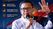 Poster bertajuk Kerja Nyata Prof. Nurdin Abdullah dengan logo NA for DPD 2029
