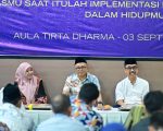 Perumda Air Minum Kota Makassar menggelar peringatan Maulid Nabi Muhammad SAW di Aula Tirta Dharma Perumda Air Minum Kota Makassar, Kamis (3/9/2026).